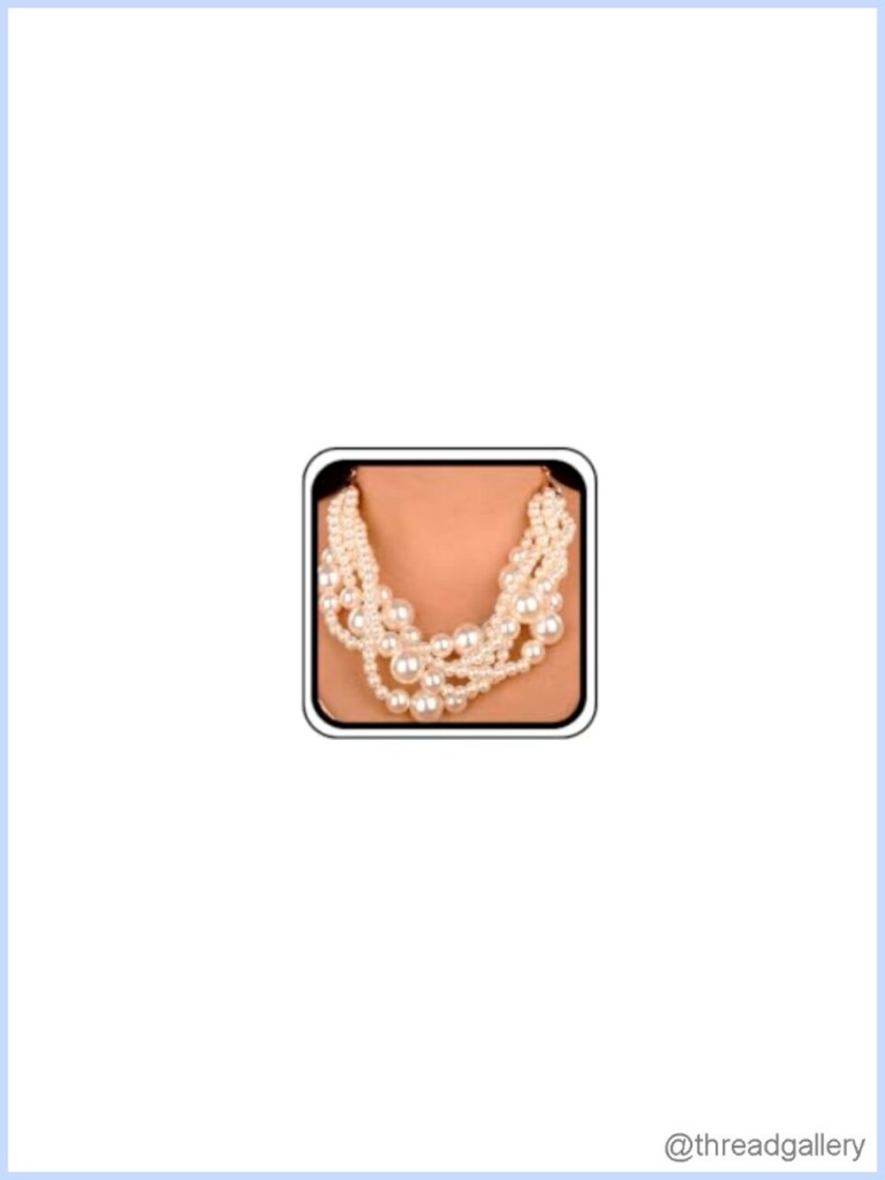 Chunky Faux Pearl Bib Choker Necklace and Earring Set for Party Wedding